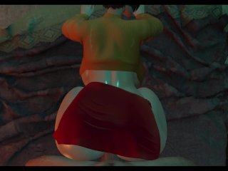 POV - Slutty Velma Fucking her huge ASS (3D Cosplay)