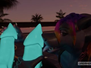 RISKY SHARK BLOWJOB DRAINS DUAL DICKED DRAGON [ROUGH] [DEEPTHROAT] [MUSCULAR]
