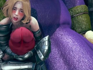 female knight enjoy to fuck the giant ork