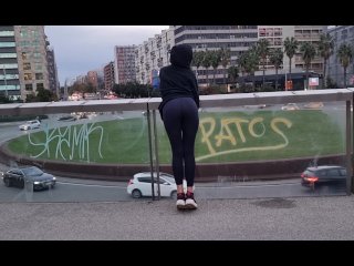 Cameltoe I wore tight yoga pants ripped in public Orgasm