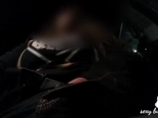Real MILF public mastubation in car moaning orgasm