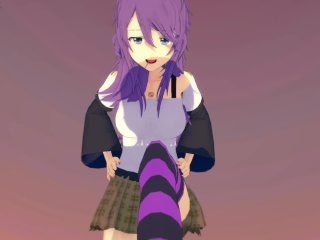 Mizore Shirayuki Teases You With Her Feet! Rosario + Vampire Hentai Uncensored