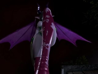 Warcraft: Succubus puts her wet feet in my mouth and then massages my penis with them