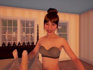 3D Hentai Virtual Reality Handjob by a Cute Asian Teen Anime