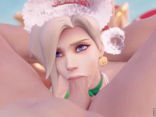 Mercy Christmas Special Doggystyle, FullNelson and Blowjob Animation 3D Overwatch Porn