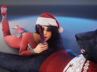 XXXMAS Werewolf Fuck Beauty  Big Cock Monster  3d Porn WildLife