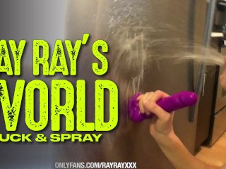 Ray Ray XXX Gags on Dildo 'till she pukes and spits