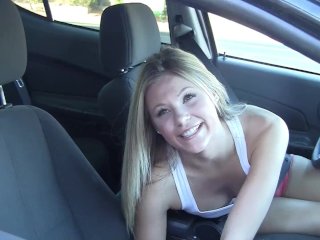 Hot Tight Pussy Horny All Natural College Girl Picks up a Big Dick Guy right from the Bus Stop