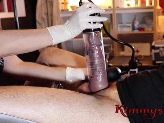 Extreme ESTIM Femdom Milking Nurse with a 18 inch Sound, E-Stim & maximum limits Cock pumping