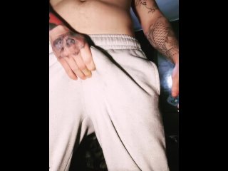 Tattooed Goth Solo Vibrator And Cumshot With Loud Moaning