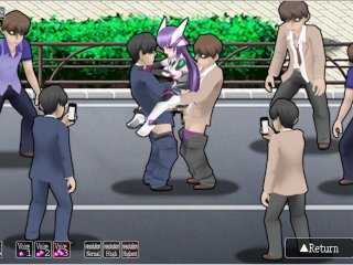 Blazing Angel Mistletear [PornPlay Hentai sex game] Ep.4 topless in the public street