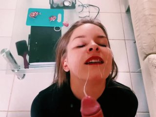 Deepthroat With facial cumshot!! (Gorge profonde + éjac facial)