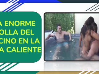 LA ENORME POLLA DEL VECINO EN LA TINA CALIENTE-ESPAÑOL-AUDIO EROTICO