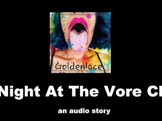 A night at the vore club. Ellie swallow's her best friend's son at the vore club.