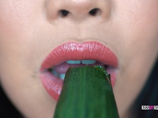 ASMR Eating mandarin and cucumber AstroDomina