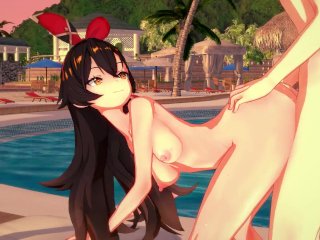 (POV) You Explore the Depths of Amber Ass (it's deep) Hentai Genshin Impact