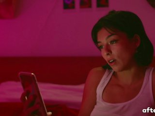 Long-distance couple dirty talks and masturbation during Facetime sex session during COVID