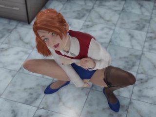 Squirting masturbation of red headed adult Gwen Tennyson
