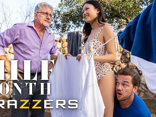Brazzers - Can Lulu Chu Drain Her Neighbor's Huge Cock In Time Before Her Old Husband Finds Them?