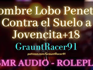 "Eso no va a entrar..." Chica Tierna es Cogida por Hombre Lobo - ASMR Anime Audio Roleplay