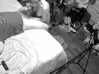 Letting husband's friend use my throat overhead view check profile for the closeup video