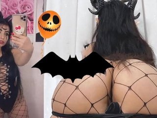 Horror Porn sexy Succubus cosplay big tits came to suck your dick and swallow all your cum