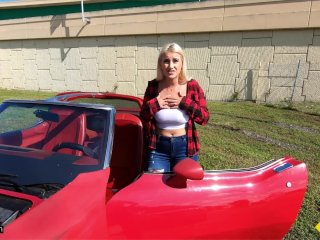Roadside - Busty Blonde Indica Monroe Rides Mechanics' Big Cock For Repairs Of Her Corvette