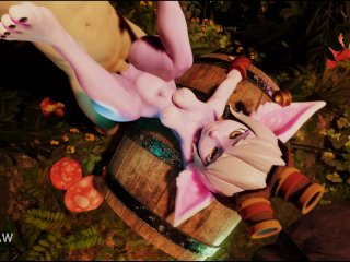 Tristana in Missionary pose have sex in the forest. GCRaw. Overwatch