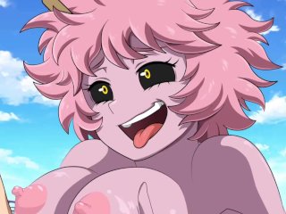 My hero academia hentai Mina Ashido big tits titjob