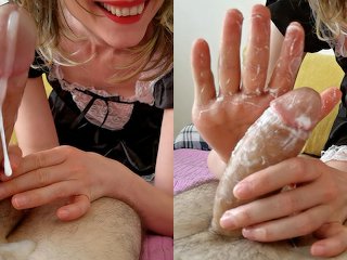 Ruined Orgasm  keep jerking off after he CUM TWICE have fun with his MILKING cock - Sheila Moore