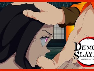 Demon Slayer hentai Nezuko sucks Zenitsu dick