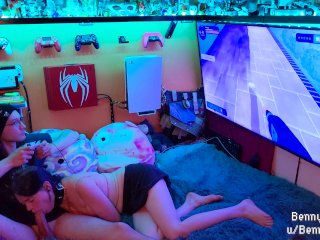 Relaxing with a blowjob and some Power Wash Simulator