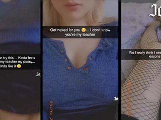 Slutty student! Sexting my teacher and cum for him on Snapchat (@joyliii_real add me)