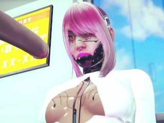 Cyborg Girl has sex in the subway  Cyberpunk 2077 Parody