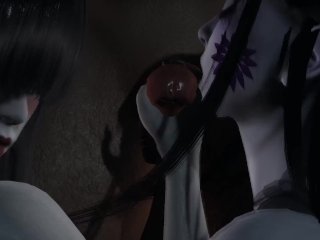 Nakime & Daki fucked by a very rich black cock Threesome