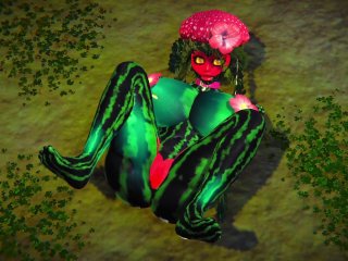 Fucking a Watermelon In the Park  Hentai Monster Girl