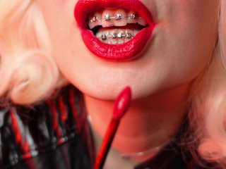 ASMR lipstick video - close up process