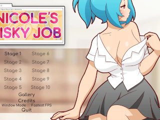 Nicole Risky Job [Hentai game PornPlay ] Ep.1 MILF camgirl sex simulation