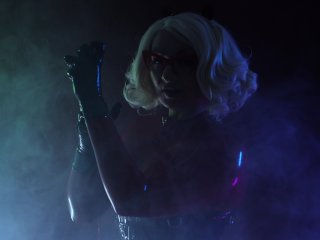 latex Halloween MILF seduce with ASMR rubber gloves sounds SFW fetish video