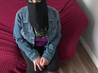 SYRIAN REFUGEE OPENS HER PUSSY AND ASSHOLE FOR GERMAN GRANDPA