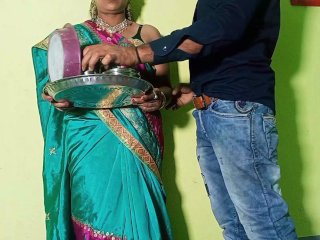 Karwa chauth special ma bangali behe bako jodile first chikyo ra blowjob garyo room ma