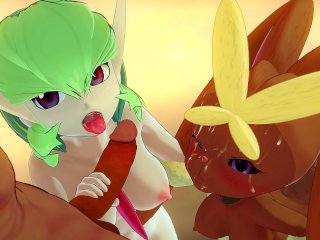 POV: You Used the Multi Exp to Fuck Your Whole Pokemon Team - Anime Hentai Furry 3d Compilation