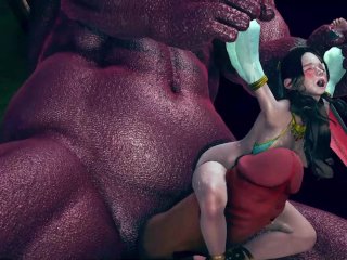3d animation - huge monster fuck the arabian princess