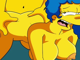 Marge fucked by Homer doggystyle Simpsons porn