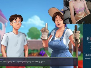 Streamer girl playing Summertime Saga EP 2