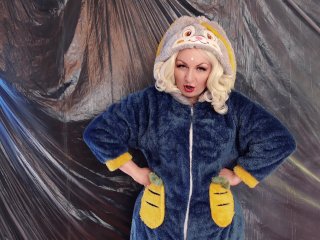Sexy FUNNY bunny JOI jerk off instructions! in cute pyjama!
