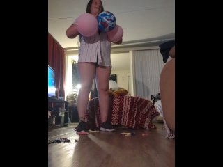 Walked in and caught girl popping balloons with cigarettes filming herself
