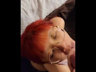 New York hotel Blowjob from red headed Asian girl