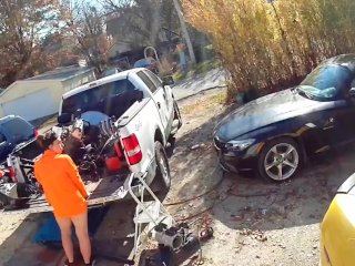 Cleaning out the truck