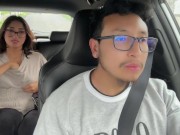 Sexy big ass woman masturbates in Uber, part 1